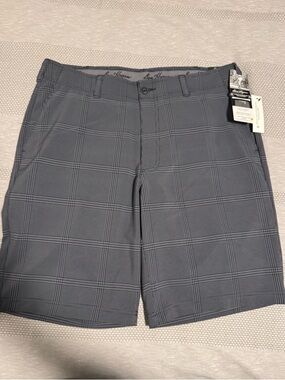 Ben Hogan Men’s Performance Stretch Gray Plaid Golf Shorts